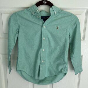 Ralph Lauren Boys Green Button Down